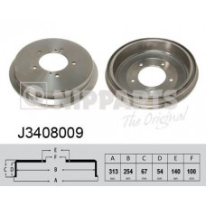 J3408009 NIPPARTS Гальмівний барабан