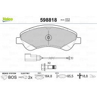 598818 VALEO Комплект гальмівних колодок дисковий гальм