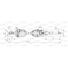 DRS6045.00 OPEN PARTS Привідний вал