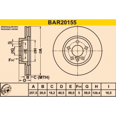 BAR20155 BARUM Гальмівний диск
