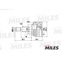 GA20051 MILES Шарнирный комплект, Привідний вал