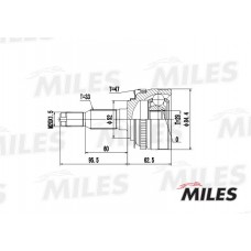 GA20051 MILES Шарнирный комплект, Привідний вал