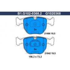 B1.G102-0368.2 GALFER Комплект гальмівних колодок дисковий гальм