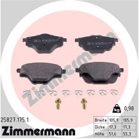 25827.175.1 ZIMMERMANN Комплект гальмівних колодок дисковий гальм