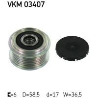 VKM 03407 SKF Механізм вільного ходу генератора
