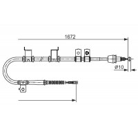 1 987 482 713 BOSCH Тросик, cтояночный тормоз