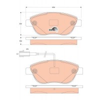 GDB1829 TRW Комплект гальмівних колодок дисковий гальм