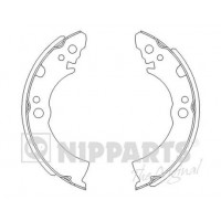 J3501001 NIPPARTS Комплект гальмівних колодок