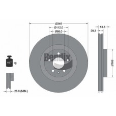 BDS1709HC BENDIX Braking Гальмівний диск