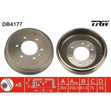 DB4177 TRW Гальмівний барабан