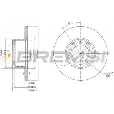 CD6095S BREMSI Гальмівний диск