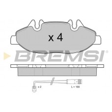BP3100 BREMSI Комплект гальмівних колодок дисковий гальм
