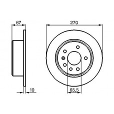 0 986 478 267 BOSCH Гальмівний диск