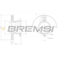 CD5164V BREMSI Гальмівний диск
