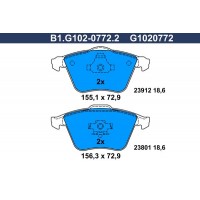 B1.G102-0772.2 GALFER КомплеК т гальмівних колодок, дискове гальмо