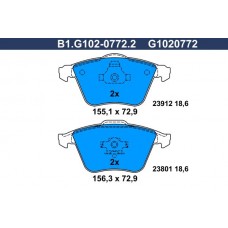 B1.G102-0772.2 GALFER КомплеК т гальмівних колодок, дискове гальмо