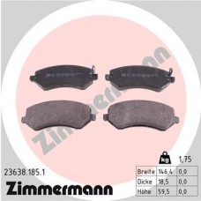 23638.185.1 ZIMMERMANN Комплект гальмівних колодок дисковий гальм