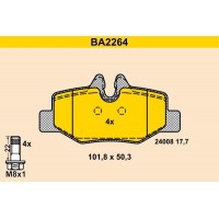 BA2264 BARUM Комплект гальмівних колодок дисковий гальм