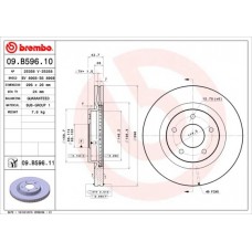 09.B596.11 BREMBO Гальмівний диск