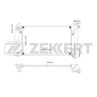 MK-1166 ZEKKERT Радіатор охолодження двигуна
