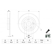 0 986 479 G90 BOSCH Гальмівний диск