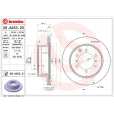 09.A453.20 BREMBO Гальмівний диск