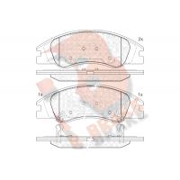 RB1708 R BRAKE Комплект гальмівних колодок дисковий гальм