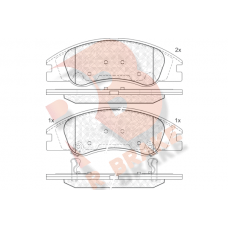 RB1708 R BRAKE Комплект гальмівних колодок дисковий гальм