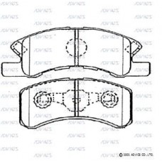 SN875 ADVICS Комплект гальмівних колодок дисковий гальм