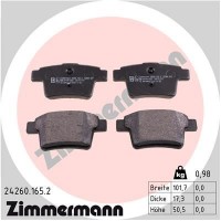 24260.165.2 ZIMMERMANN Комплект гальмівних колодок дисковий гальм