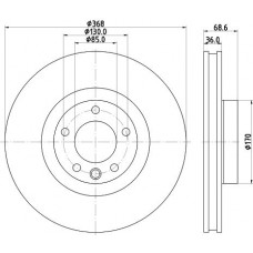 8DD 355 119-521 HELLA Гальмівний диск