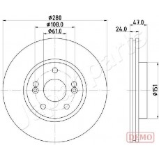 DI-0711C JAPANPARTS Гальмівний диск