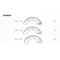 J3509005 NIPPARTS Комплект гальмівних колодок
