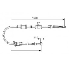 1 987 482 246 BOSCH Тросик, cтояночный тормоз