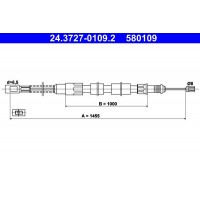 24.3727-0109.2 ATE Тросик, cтояночный тормоз