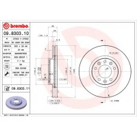 09.8303.10 BREMBO Гальмівний диск