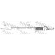 05642-004 FEBEST Свічка розжарювання