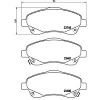 P 83 046 BREMBO Комплект гальмівних колодок дисковий гальм