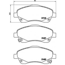 P 83 046 BREMBO Комплект гальмівних колодок дисковий гальм