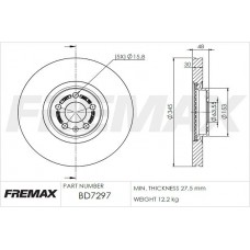 BD-7297 FREMAX Гальмівний диск