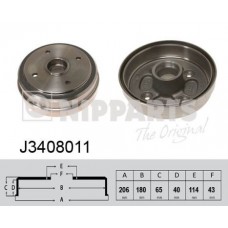 J3408011 NIPPARTS Гальмівний барабан