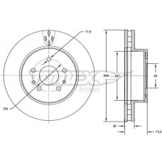 TX 72-57 TOMEX Brakes Гальмівний диск
