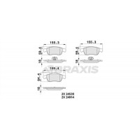 AA0060 BRAXIS Комплект гальмівних колодок дисковий гальм