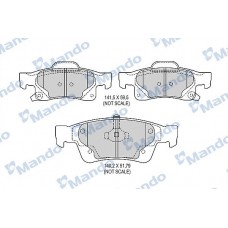 MBF015582 MANDO Комплект гальмівних колодок дисковий гальм