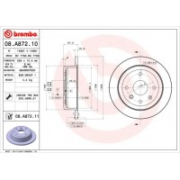 08.A872.10 BREMBO Гальмівний диск