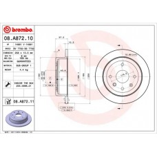 08.A872.10 BREMBO Гальмівний диск