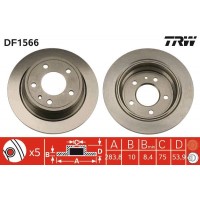 DF1566 TRW Гальмівний диск