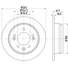 8DD 355 118-861 HELLA Гальмівний диск