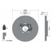 BDS1917 BENDIX Braking Гальмівний диск