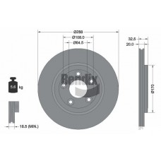 BDS1917 BENDIX Braking Гальмівний диск